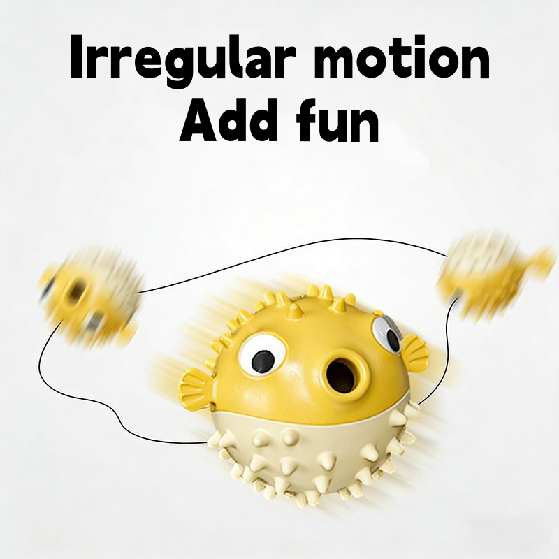 Interactive Bouncing Fish Trea - đánh giá và giá Rubber Treat Dispensing Dog Toy