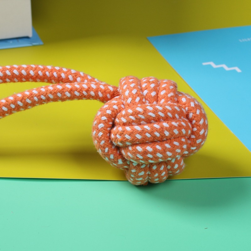 1PCS Knot Chew with Tennis Bal - đánh giá và giá Dog Rope Toy Aggressive Chewers