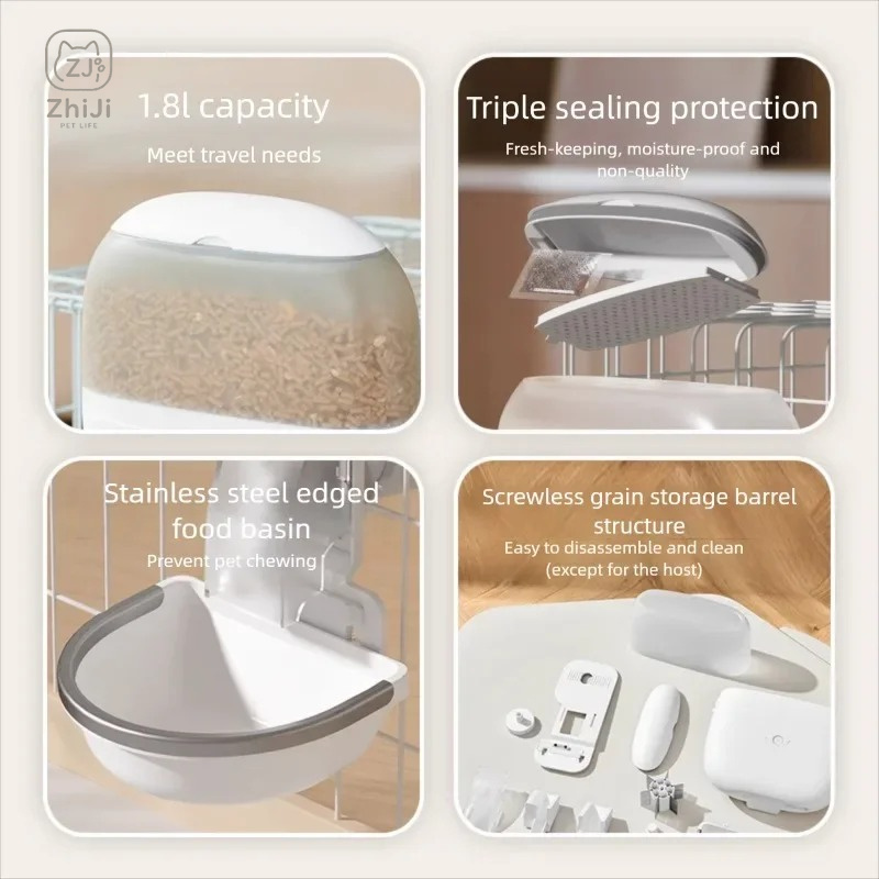 Cage Mounted Intelligent Timin - đánh giá và giá Pet Feeders