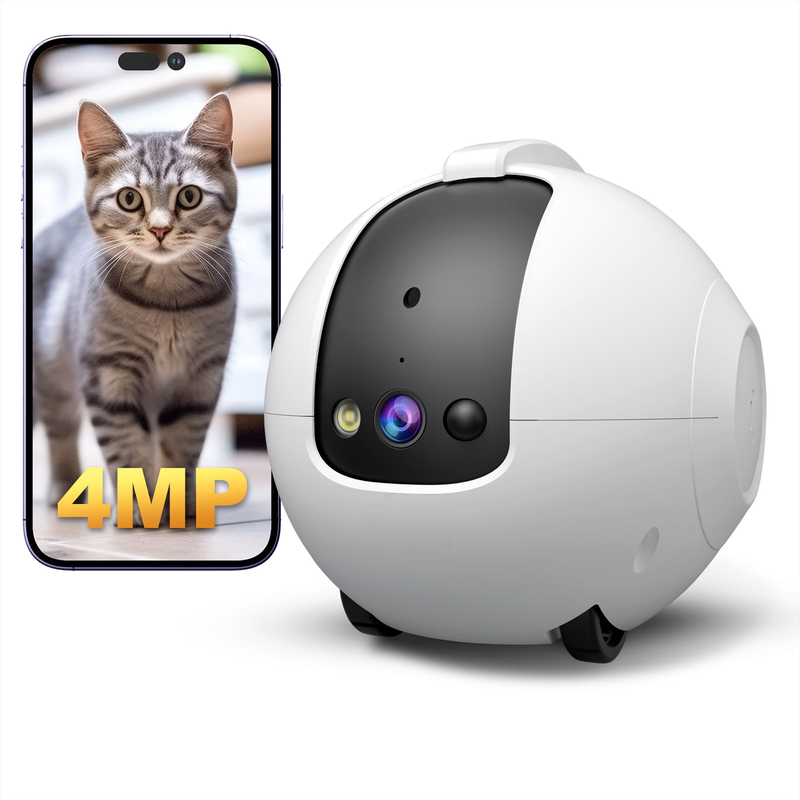 Pet Camera Robot 4MP Pet Compa - đánh giá và giá Dog Toys