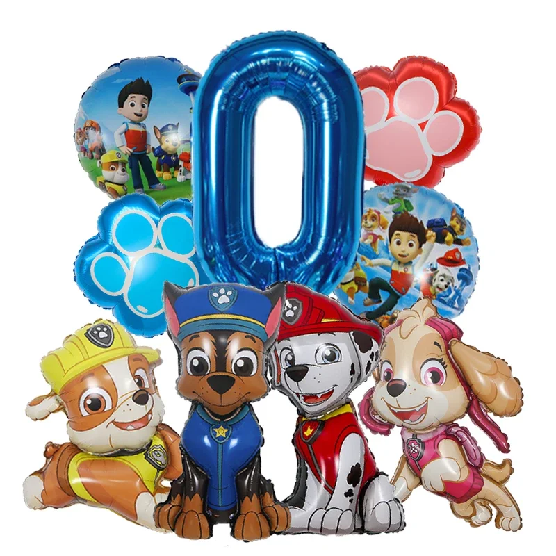 9pcs Cartoon Paw Patrol Foil B - đánh giá và giá Dog Toys