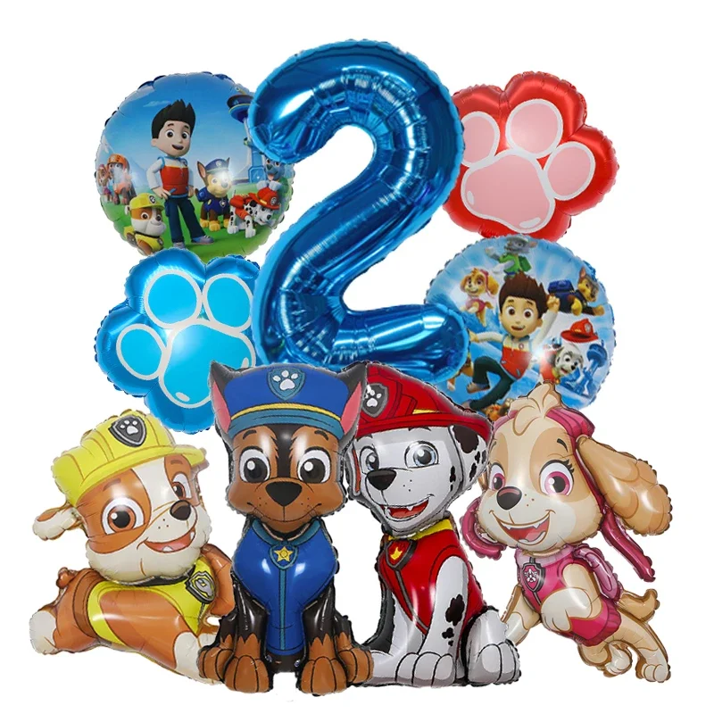 9pcs Cartoon Paw Patrol Foil B - đánh giá và giá Dog Toys
